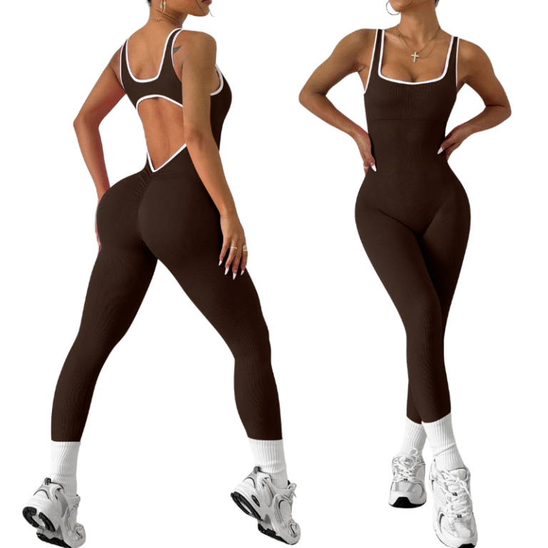open back ribbed jumpsuit